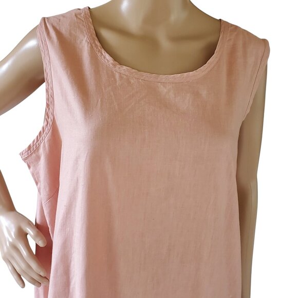 NEWPORT NEWS 2 Pc Jumper Dress Shacket Set Women's Plus 2X 20W Mauve/Light Brown - Picture 9 of 14